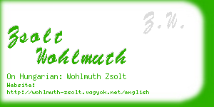 zsolt wohlmuth business card